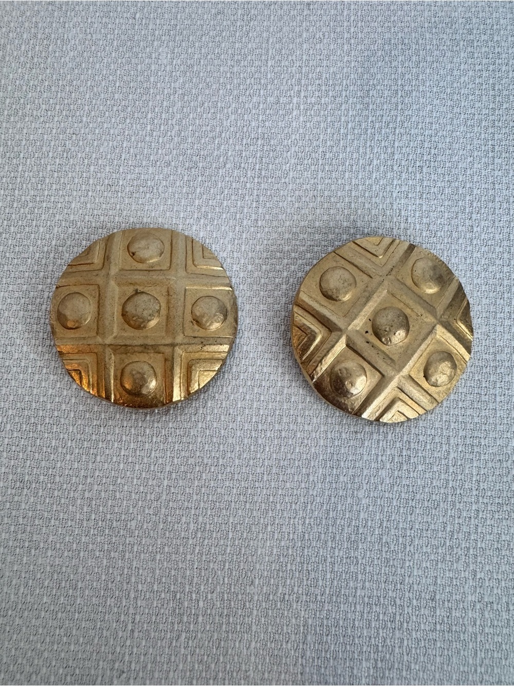 Vintage Geometric Clip-on Earrings